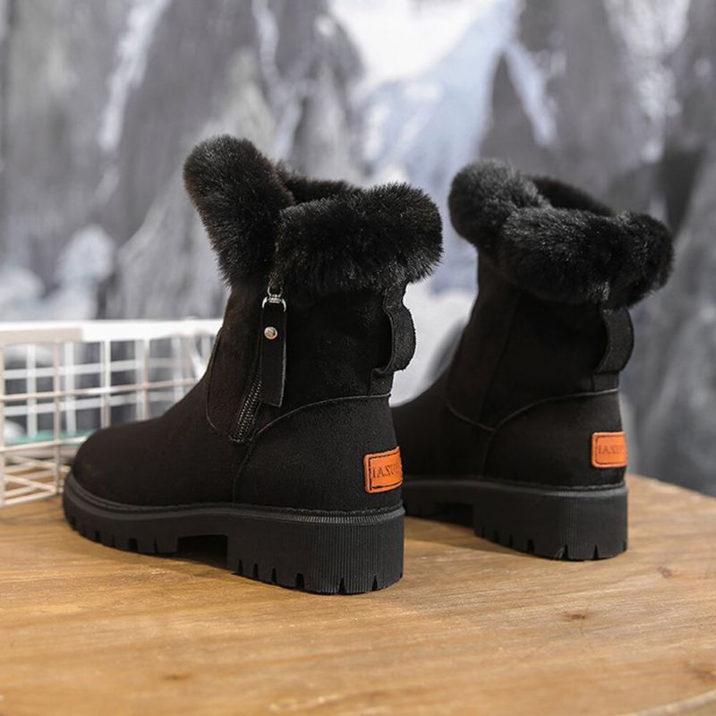 Bottes De Neige D'hiver Confortables À Glissière Latérale Pour Femmes De Grande Taille