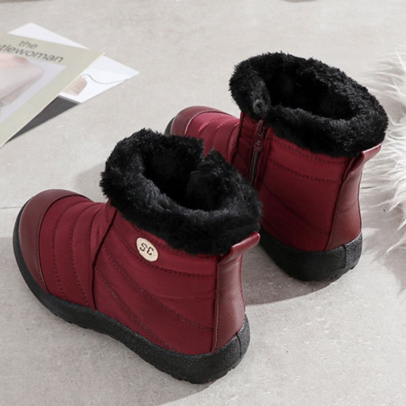 Bottes De Neige D'hiver Pour Femmes De Grande Taille Avec Doublure Chaude Et Imperméable