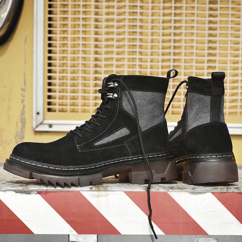 Bottes D'outillage À Semelle Souple Antidérapantes En Cuir Véritable Pour Hommes