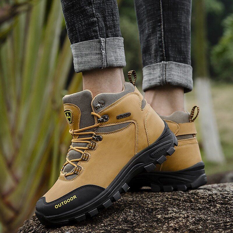 Bottes De Randonnée Sportives Antidérapantes À Bout Rond Confortables Pour Hommes