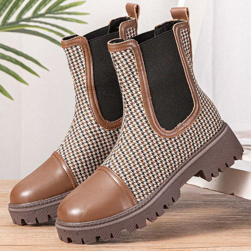 Bottines Chelsea À Plate-forme Confortables Et Décontractées Pour Femmes