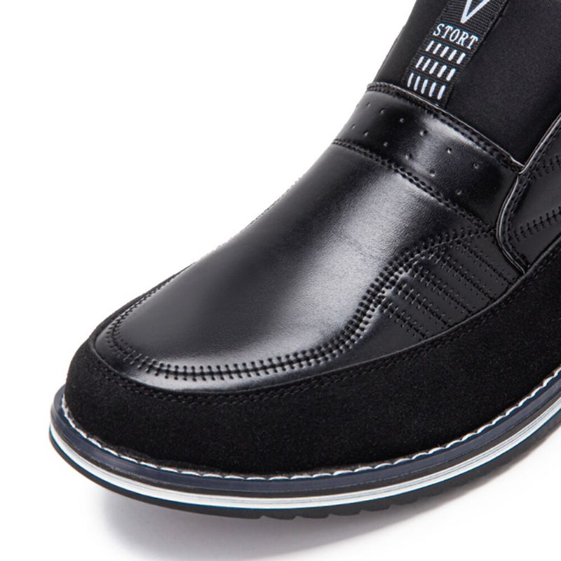 Bottines En Cuir À Enfiler Confortables Et Décontractées Pour Hommes