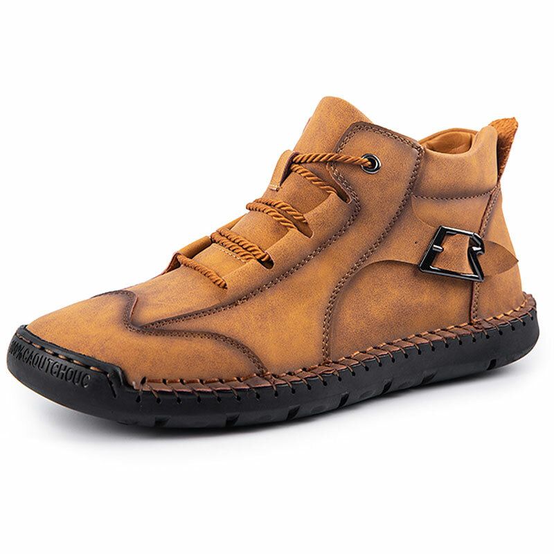 Bottines En Cuir Microfibre Souples Et Antidérapantes Pour Hommes