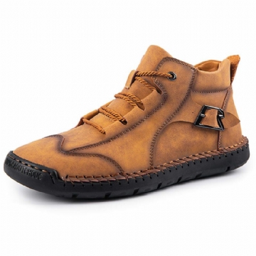 Bottines En Cuir Microfibre Souples Et Antidérapantes Pour Hommes