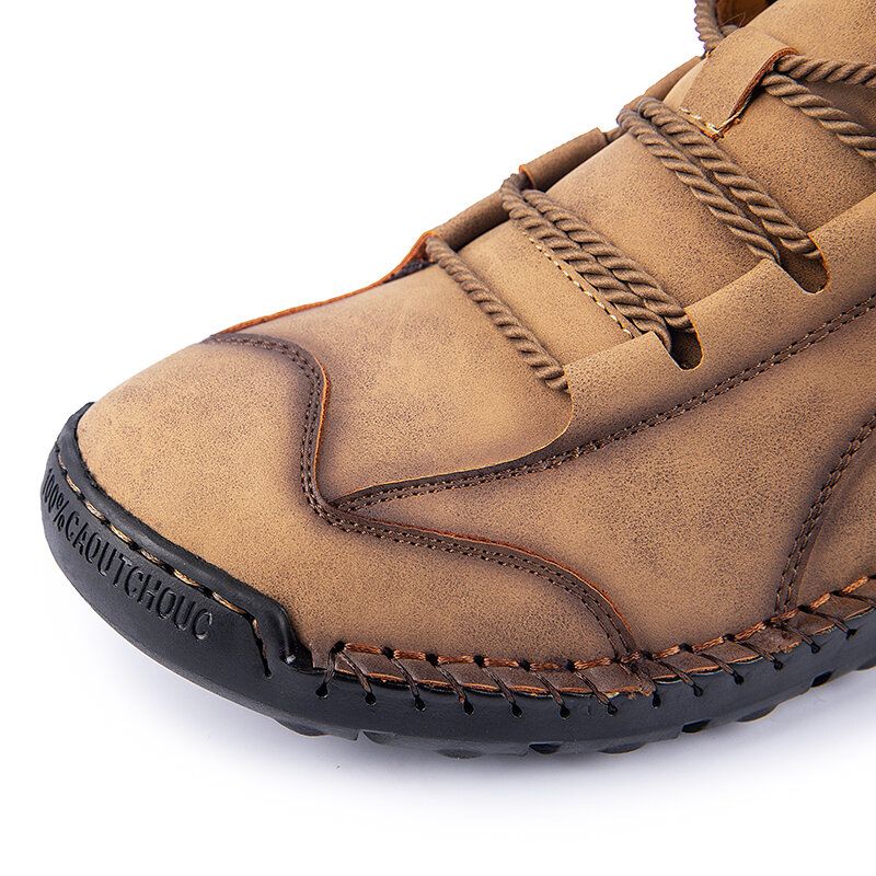 Bottines En Cuir Microfibre Souples Et Antidérapantes Pour Hommes