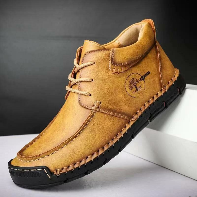 Bottines Décontractées Décontractées En Cuir Microfibre Antidérapantes Pour Hommes