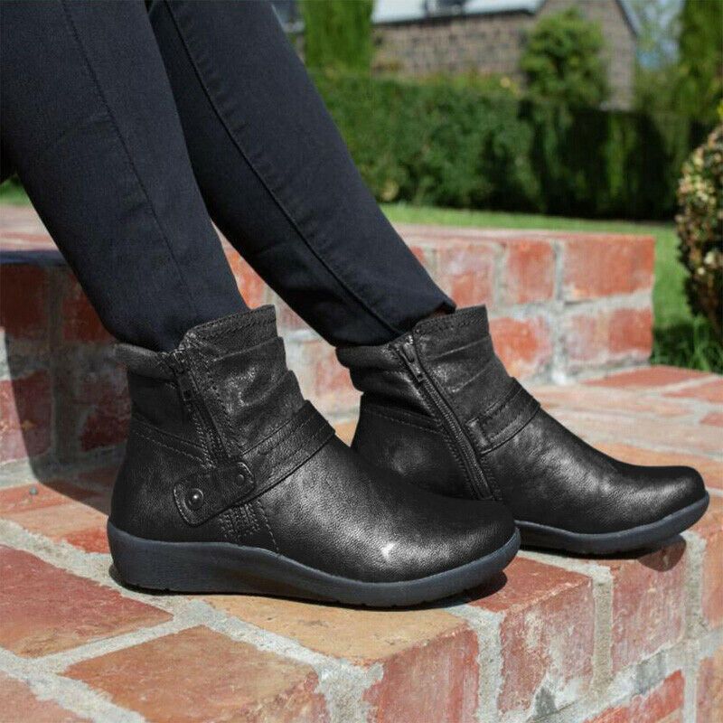 Bottines Décontractées Solides Antidérapantes De Grande Taille Pour Femmes