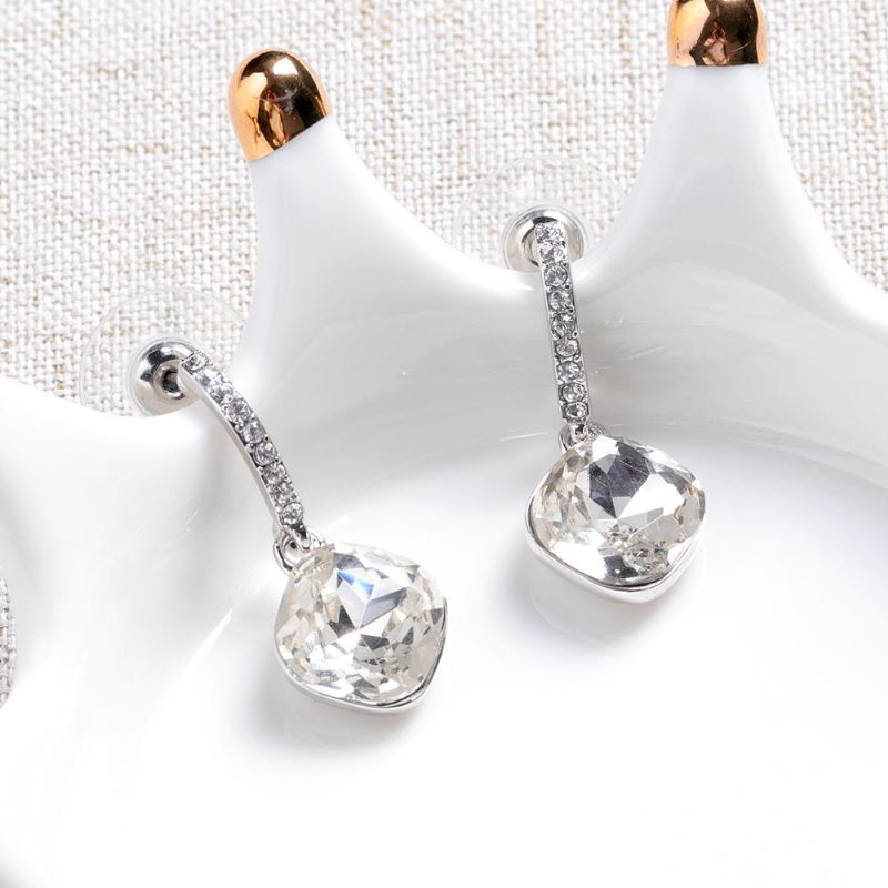 Boucles D'oreilles Classiques En Cristal Avec Strass Éblouissants Pour Femmes Meilleur Cadeau