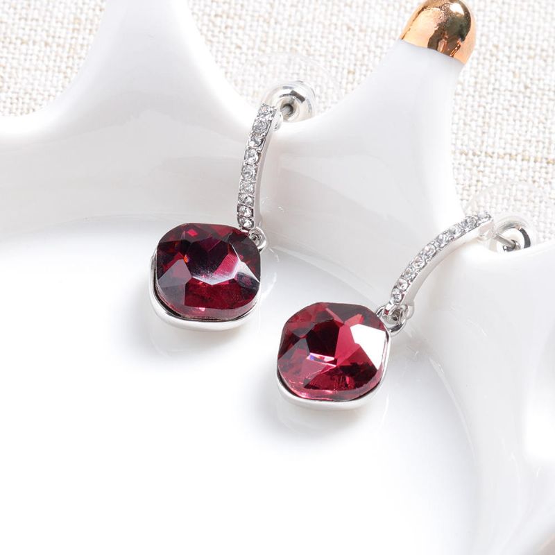 Boucles D'oreilles Classiques En Cristal Avec Strass Éblouissants Pour Femmes Meilleur Cadeau