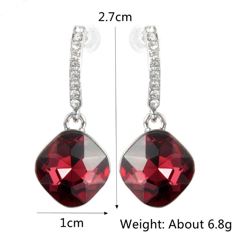 Boucles D'oreilles Classiques En Cristal Avec Strass Éblouissants Pour Femmes Meilleur Cadeau