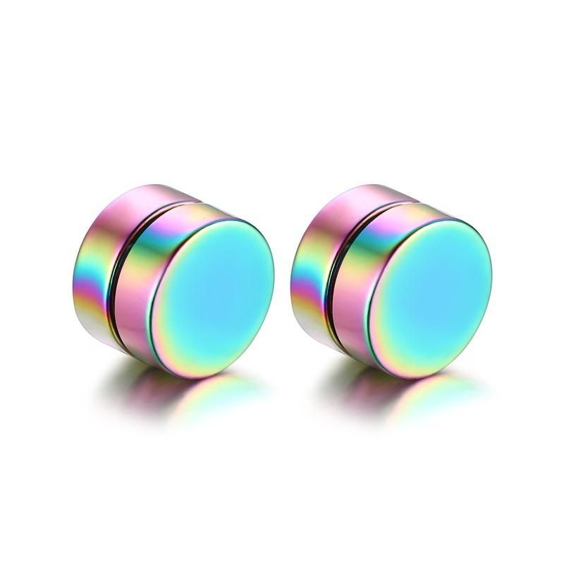 Boucles D'oreilles Punk Magnétiques Non Percées Pour Hommes Clip Rond En Acier Inoxydable Sur Boucles D'oreilles Pour Hommes Femmes