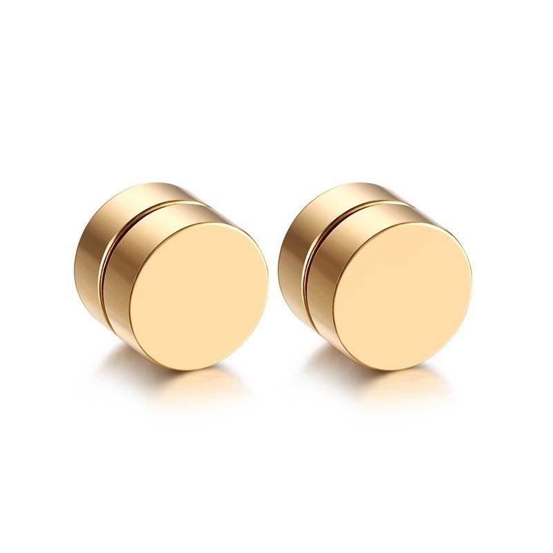 Boucles D'oreilles Punk Magnétiques Non Percées Pour Hommes Clip Rond En Acier Inoxydable Sur Boucles D'oreilles Pour Hommes Femmes