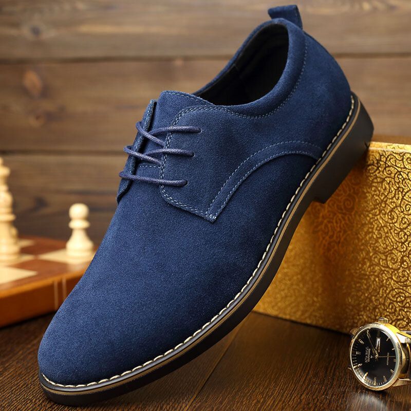 Bout Pointu Décontracté En Daim Doux Business Office Oxfords