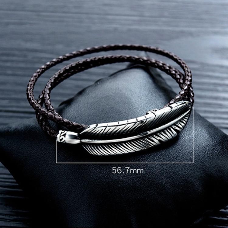 Bracelet En Cuir Tressé Multicouche En Acier Inoxydable Pour Homme En Acier Titane