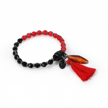 Bracelet De Perles Rouges Pour Femmes Unique Charme D'amour Perles De Pierre Naturelle Gland Bracelet Bijoux Pour Femmes