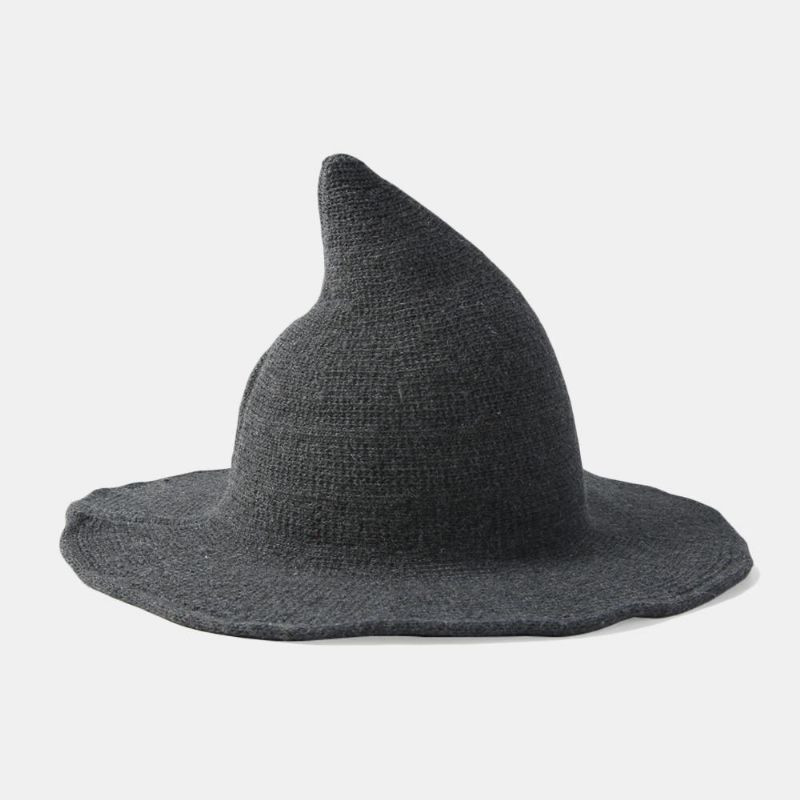 Cachemire Laine Drôle Sorcière Chapeau Fête Festival Tricot Fedora Chapeau