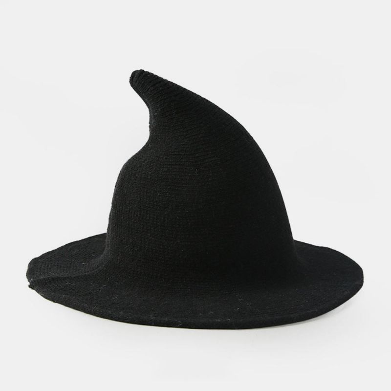 Cachemire Laine Drôle Sorcière Chapeau Fête Festival Tricot Fedora Chapeau