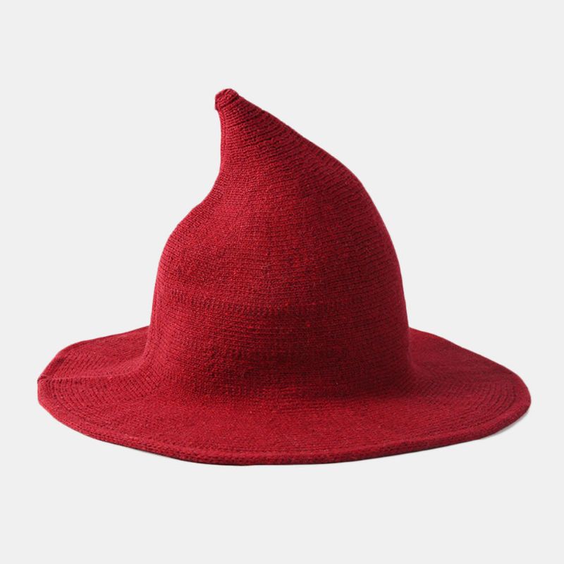 Cachemire Laine Drôle Sorcière Chapeau Fête Festival Tricot Fedora Chapeau