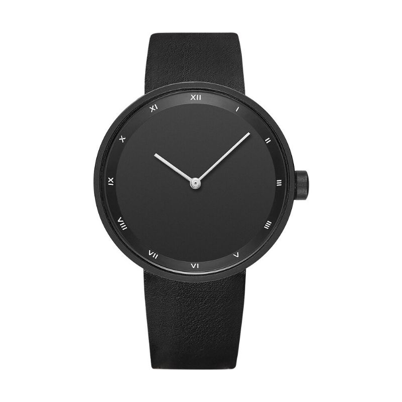 Cadran Simple Style De Mode Bracelet En Cuir Montre Pour Homme Montre À Quartz