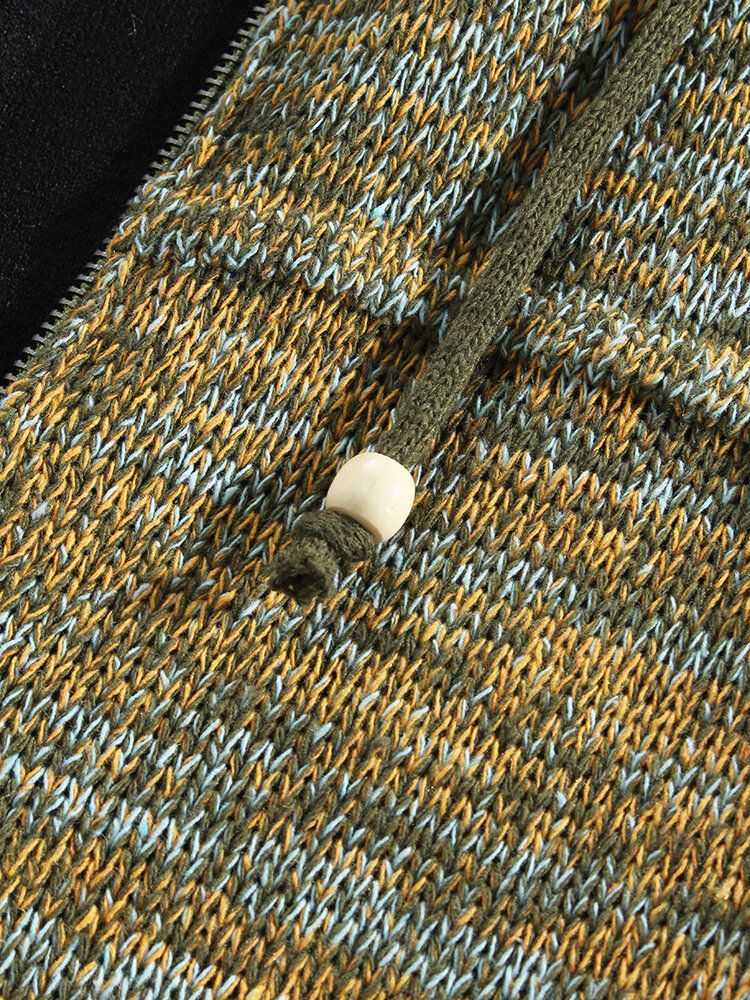 Cardigans À Capuche Vintage Avec Fermeture À Glissière Pour Hommes Avec Poche