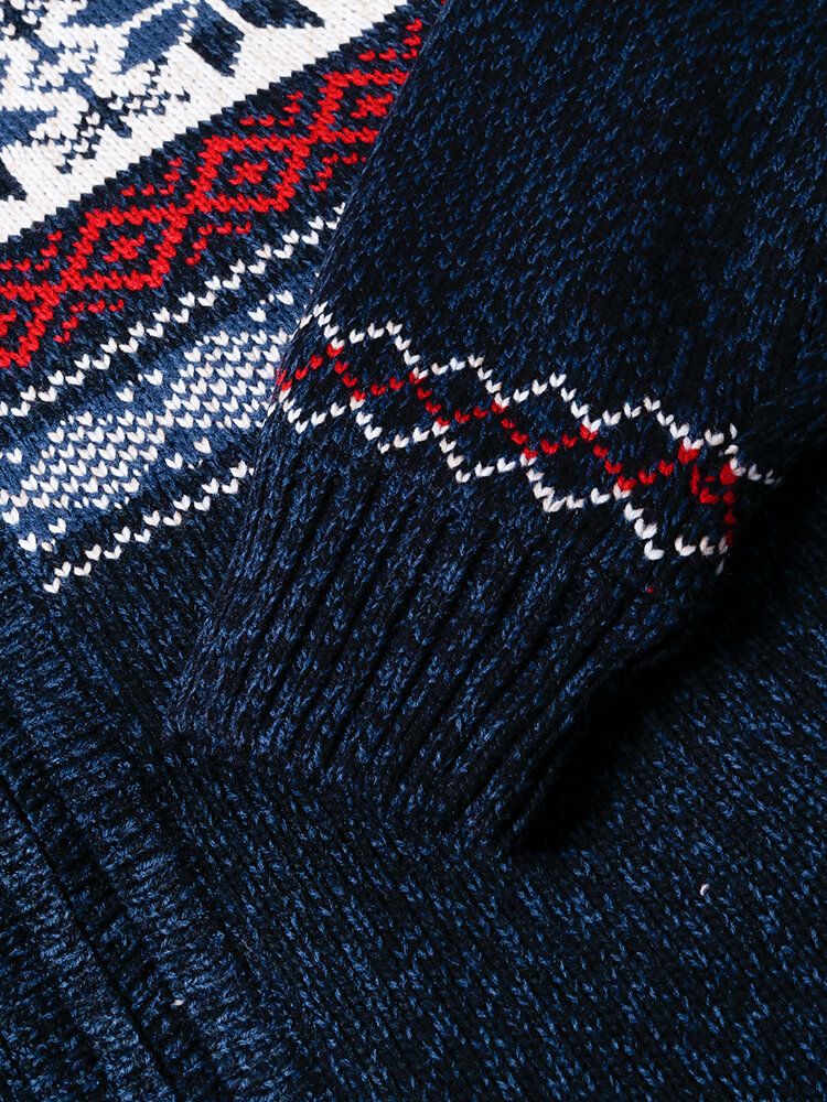 Cardigans Chauds En Tricot À Motif Géométrique Pour Hommes