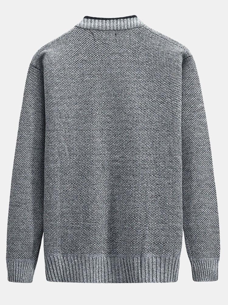 Cardigans Épais À Double Poche En Tricot Côtelé Pour Hommes