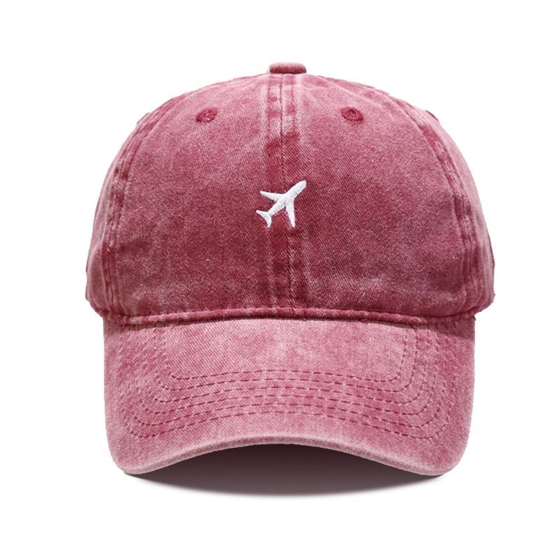 Casquette De Baseball Absorbant La Sueur Avec Motif D'avion En Coton Pour Hommes