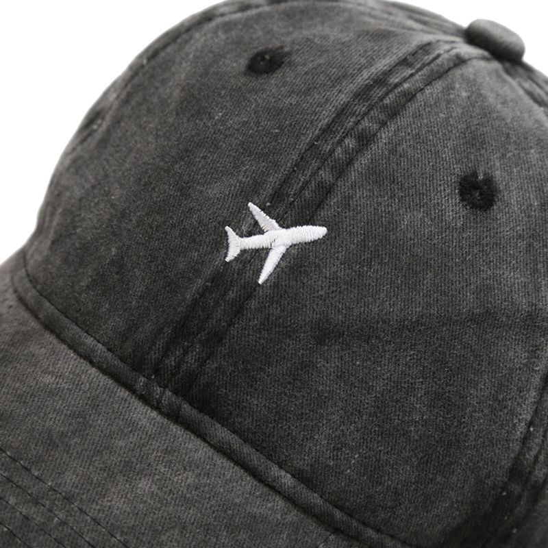 Casquette De Baseball Absorbant La Sueur Avec Motif D'avion En Coton Pour Hommes