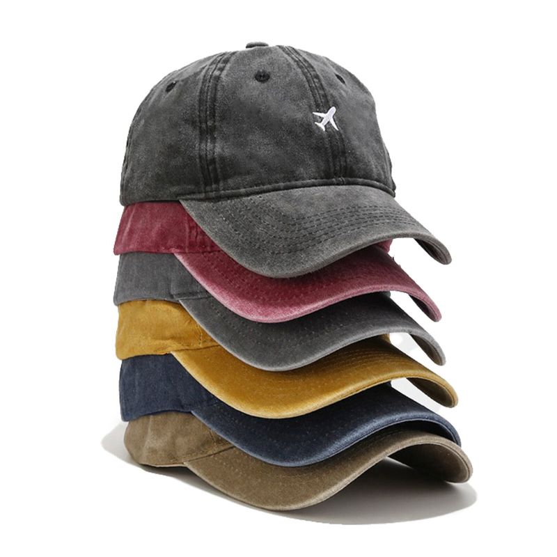 Casquette De Baseball Absorbant La Sueur Avec Motif D'avion En Coton Pour Hommes