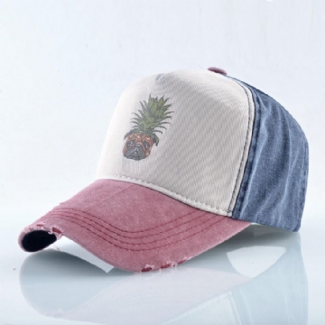 Casquette De Baseball Ananas Unisexe Casquette Délavée Casquette Hip Hop Cloutée