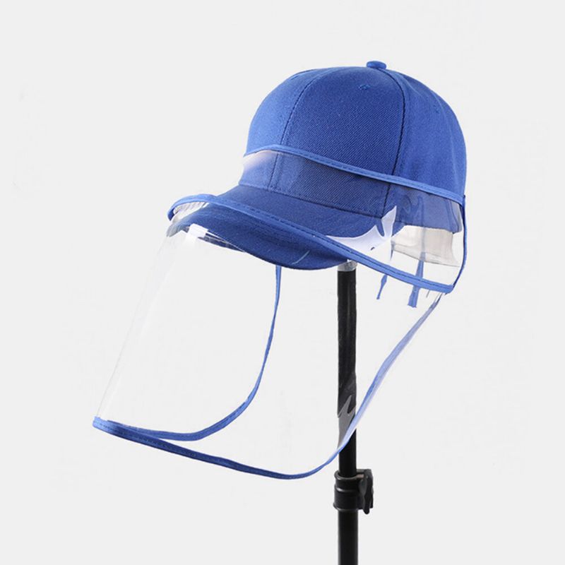 Casquette De Baseball Anti-poussière Unisexe Avec Écran Facial Amovible