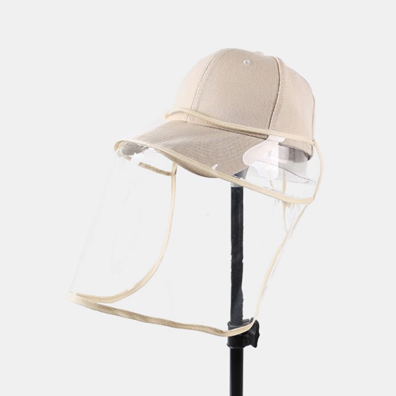 Casquette De Baseball Anti-poussière Unisexe Avec Écran Facial Amovible