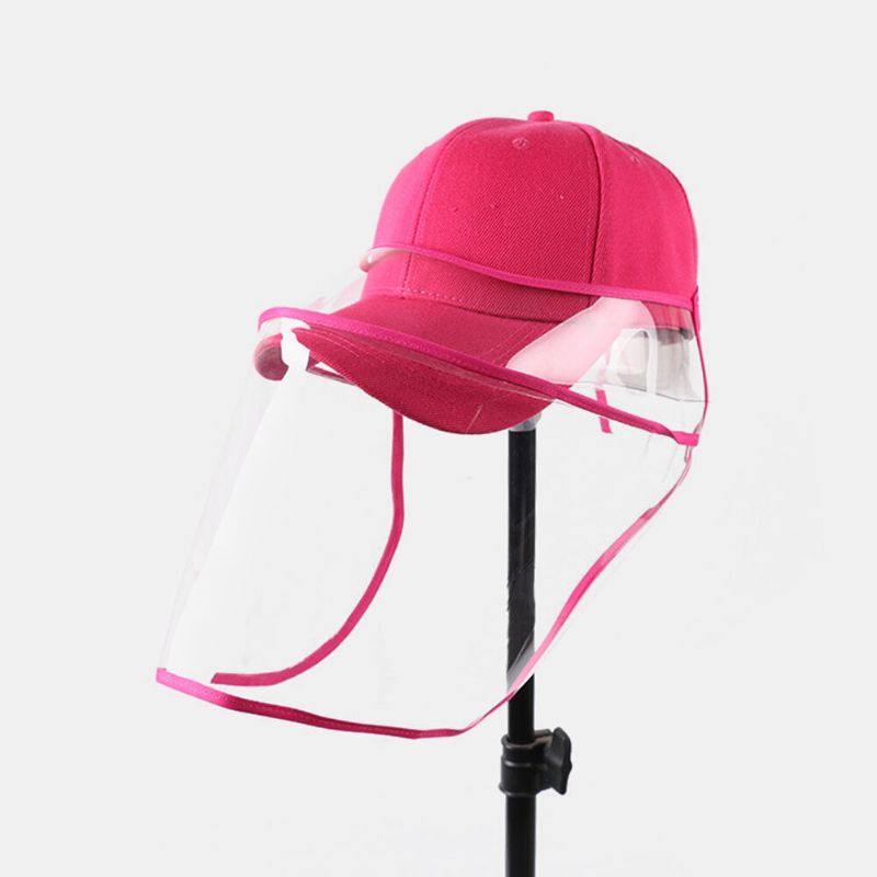 Casquette De Baseball Anti-poussière Unisexe Avec Écran Facial Amovible