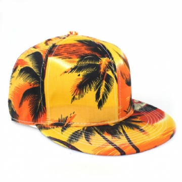 Casquette De Baseball En Bord De Mer Cocotier Plat Le Long Du Chapeau Hip Hop