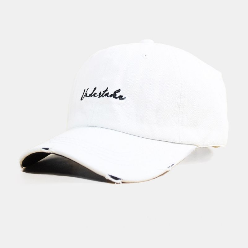 Casquette De Baseball Brodée Réglable En Coton Unisexe Avec Motif De Lettres Et Visière Incurvée