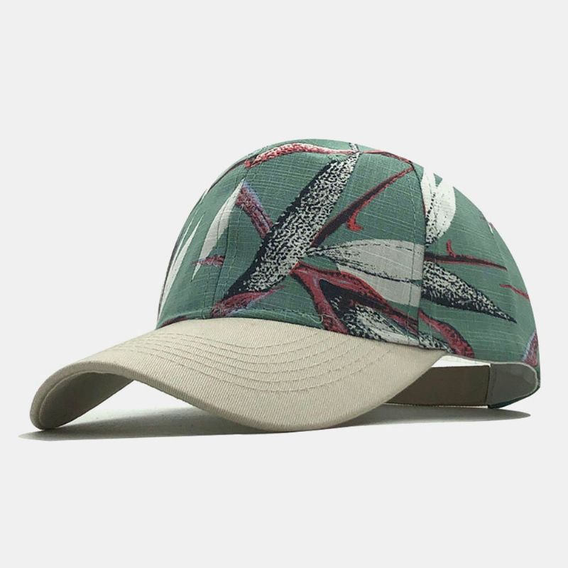 Casquette De Baseball Pare-soleil En Coton Unisexe Avec Motif De Broderie De Feuilles Florales