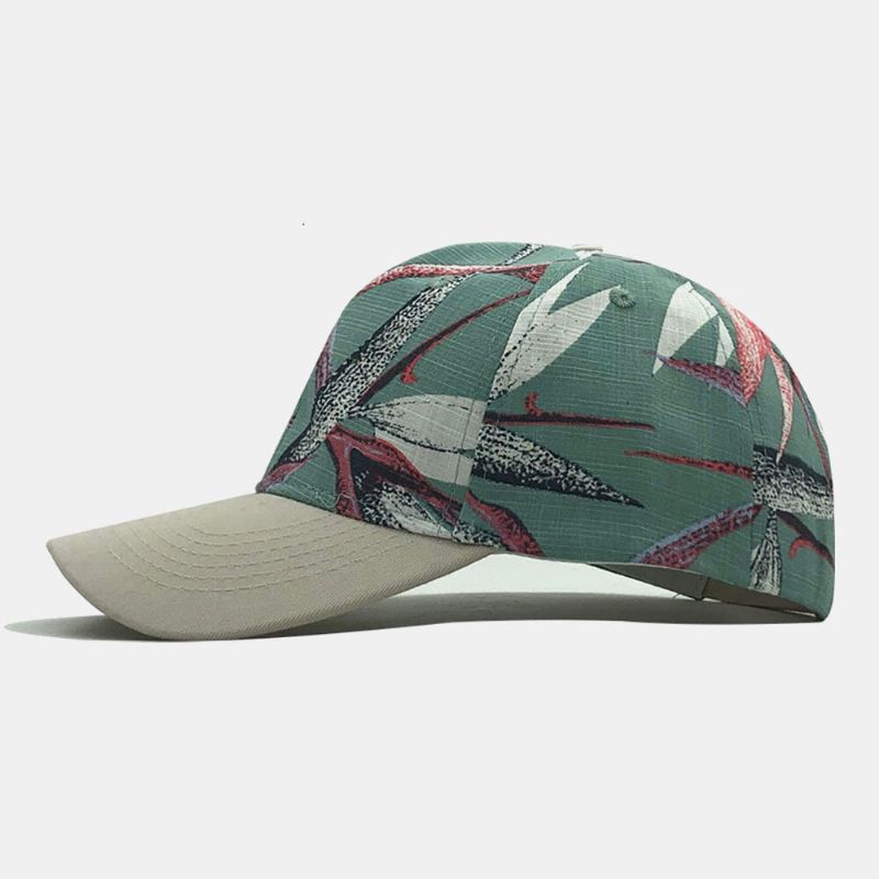 Casquette De Baseball Pare-soleil En Coton Unisexe Avec Motif De Broderie De Feuilles Florales