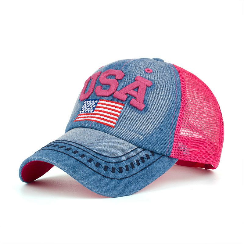 Casquette De Baseball Patriotique Vintage Unisexe Chapeau De Drapeau Américain En Détresse Élégant