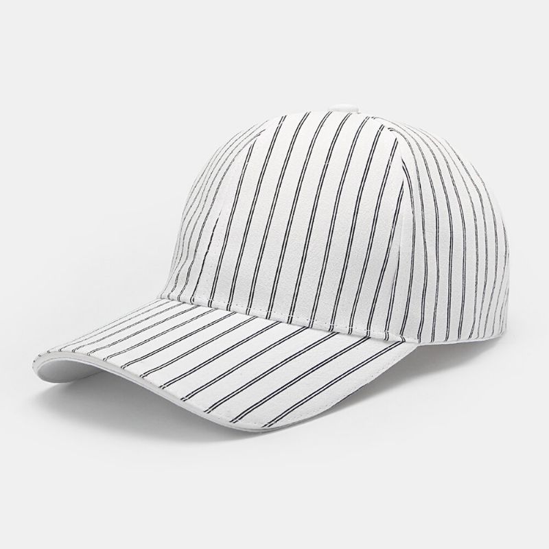 Casquette De Baseball À Rayures Pour Hommes Simple Wild Sunshade Sunscreen Casquette Réglable Décontractée