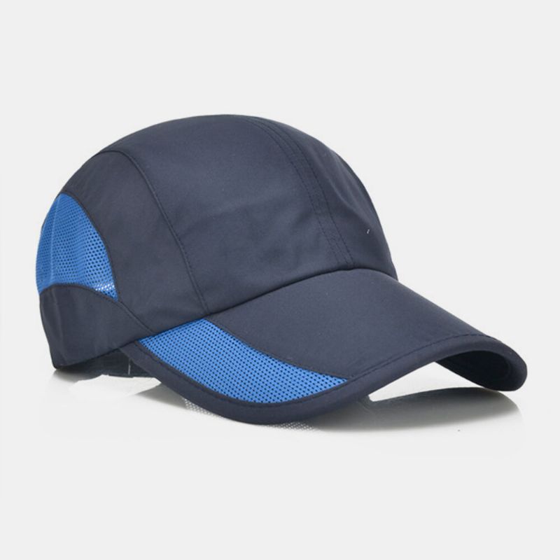 Casquette De Baseball Respirante Unisexe En Maille À Séchage Rapide De Couleur Unie