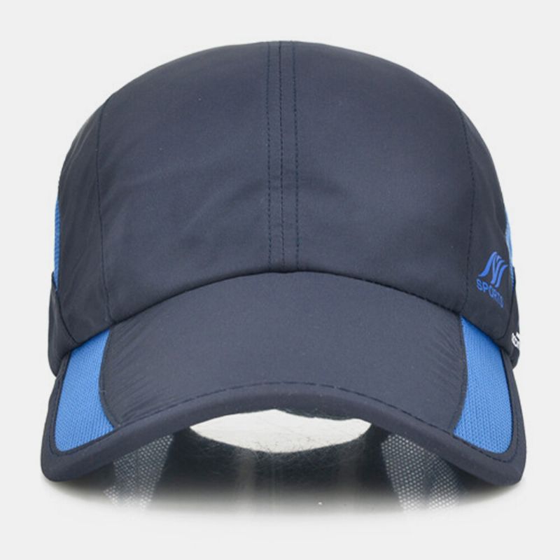 Casquette De Baseball Respirante Unisexe En Maille À Séchage Rapide De Couleur Unie