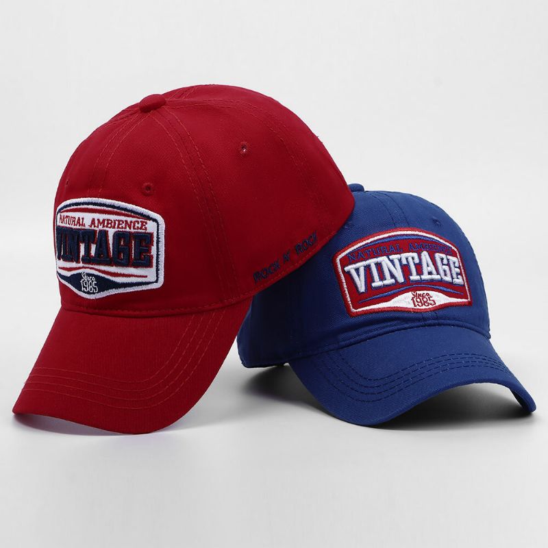 Casquette De Baseball Unisexe En Coton Avec Lettres Brodées