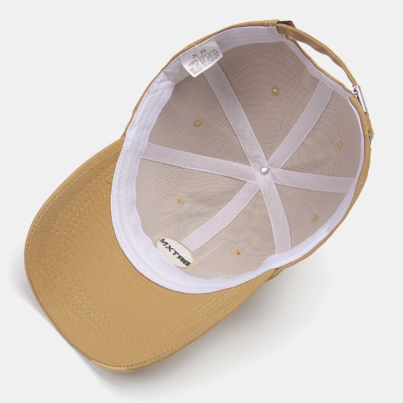 Casquette De Baseball Unisexe En Coton Avec Lettres Rondes Brodées