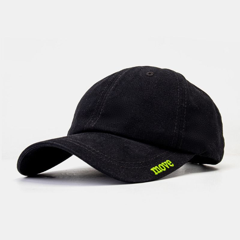 Casquette De Baseball Unisexe En Coton Avec Motif De Lettre Et Protection Solaire