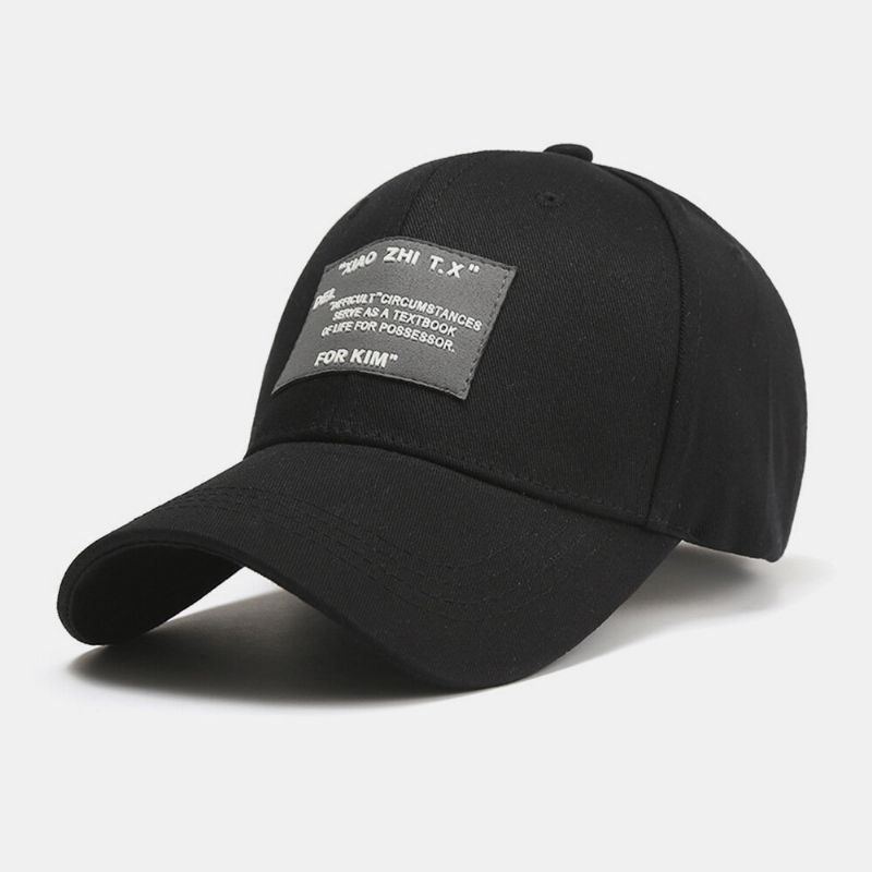 Casquette De Baseball Unisexe En Coton Avec Motif De Lettre Solide Réglable