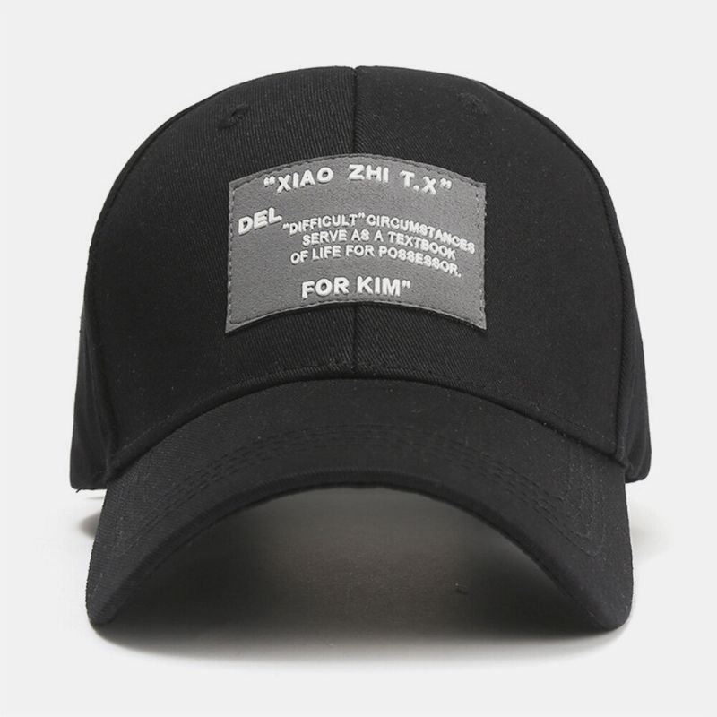 Casquette De Baseball Unisexe En Coton Avec Motif De Lettre Solide Réglable