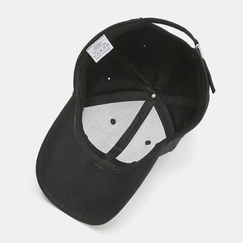 Casquette De Baseball Unisexe En Coton Avec Motif De Lettre Solide Réglable