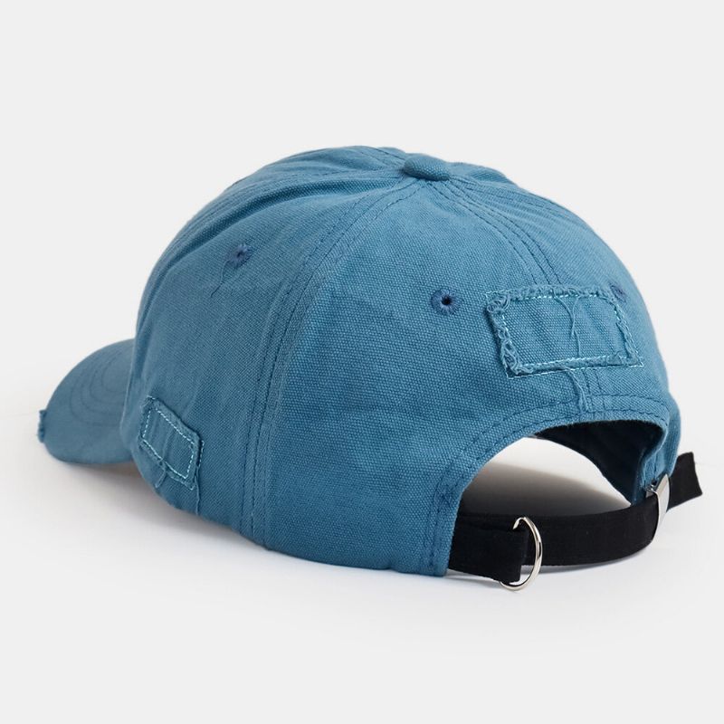 Casquette De Baseball Unisexe En Coton Avec Trou Cassé