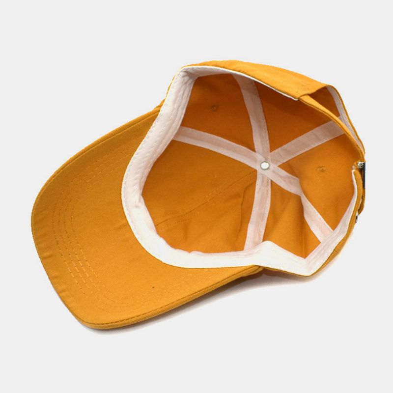 Casquette De Baseball Unisexe En Coton Coréen Avec Motif De Broderie Réglable Pour Parasol Extérieur