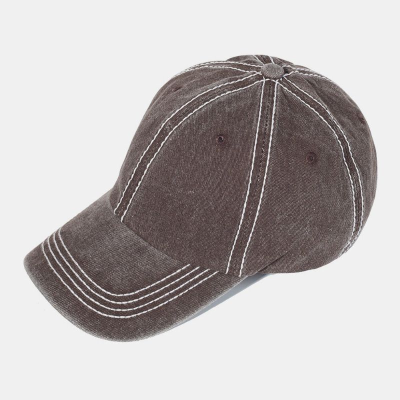 Casquette De Baseball Unisexe En Coton De Couleur Unie Avec Protection Solaire Pour L'extérieur